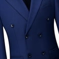 thumbnail image 5 of Beauty-Emily Men's Classic Double-Breasted Suit Set – Slim Fit 2-Piece Blazer & Pants, Formal Business Suit for Office, Wedding & Events, 5 of 11
