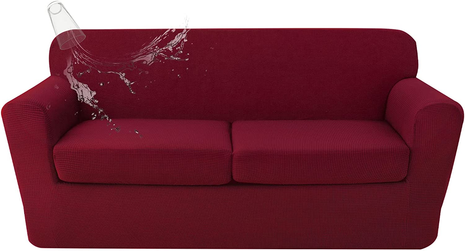 Waterproof 3 Piece Sofa Covers Couch Cover for 2 Cushion Couch Sofa