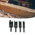 thumbnail image 3 of Yokua 6mm/ 10mm/ 13mm/16mm 4Pcs Durable Wooden Plug Hole Cutter Bit Kit, 3 of 7