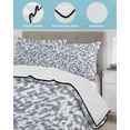 thumbnail image 4 of Grey White Twin Size Down Alternative Comforter, Lightweight Comforter Quilt Bedding Set with Pillow Shams Modern Geometric Gray Ombre Abstract Art All Seasons Bed Comforter Duvet Insert 68"x86", 4 of 7