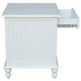 thumbnail image 3 of Pemberly Row Table d'Extrémité en Bois Traditionnelle en Blanc de Plage, 3 of 8