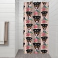 thumbnail image 2 of Rottweiler and Pioneer Flower Shower Curtain 36"x72" ,Bathroom Decorative Shower Curtains Set with 12 Hooks,Modern Waterproof Washable Shower Curtain, 2 of 6