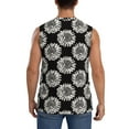 thumbnail image 4 of Fotbe Men's White Sunflowers Print Men's Sleeveless Muscle Tank Tops Casual T-Shirts for Gym Workout Beach-Large, 4 of 8