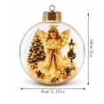 thumbnail image 2 of Clearance! Glowing Christmas Tree Story Ornament, 4 Inch Mini Holiday Scene Ball with String Lights, Lighted Xmas Tree Decoration for Mantel Tabletop Holiday Decor, Christmas Gifts(Angle), 2 of 6