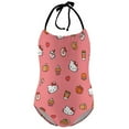 thumbnail image 5 of Hello Kitty Girls One Piece Swimsuits Hawaiian Summer Swimwear Beach Bathing Suit Outfits, 5 of 7