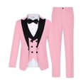 thumbnail image 1 of Traje para niños, esmoquin rosa formal, conjunto de 5 piezas, corte ajustado, 5T, 1 of 4
