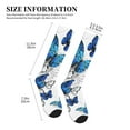 thumbnail image 2 of Lsque Blue Flying Butterflies Pattern Sport Compression Socks for Men & Women 15-20 mmHg Knee High Nurse Pregnant Running Medical and Travel Athletic, 2 of 6