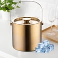 thumbnail image 4 of Stainless Steel Ice Bucket Portable Double Wall Insulated with Lid Beverage Beverage Tools Ice Bucket with Handle Family and Bars Parties Bucket Cooler, 4 of 6