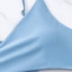 thumbnail image 3 of Gibobby Conjunto de bikini sexy Nuevo bikini de mujer sólido con cordones sexy bikini dividido traje de baño mujer(Azul celeste,CH), 3 of 5