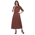 thumbnail image 2 of Moomaya Robe Tunique Imprimée à Manches Roulées, Kurti Long avec Fente avant pour Femmes, 2 of 5