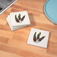 thumbnail image 3 of CafePress - Feather Sketch 1 - Tile Coaster, Drink Coaster Set of 4, 3 of 4