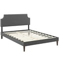 thumbnail image 2 of Modway Corene Full Fabric Platform Bed with Squared Tapered Legs in Gray, 2 of 6