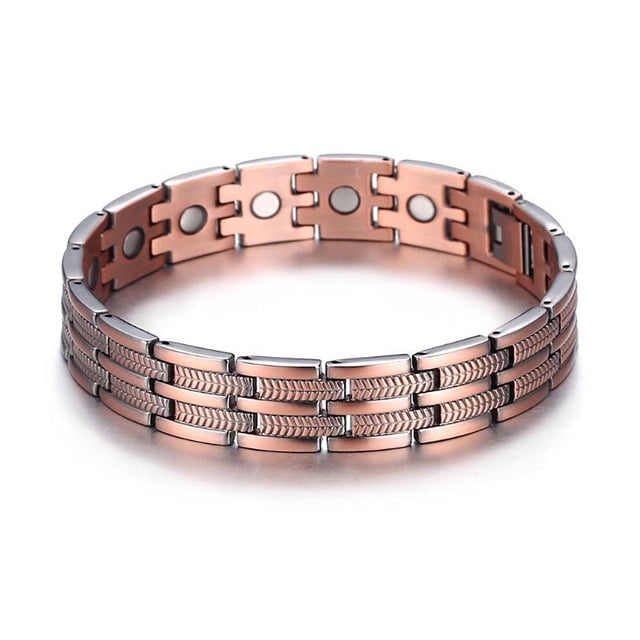 Brazalete geométrico Minnieouse para hombre cobre cadenas de trigo moda Retro