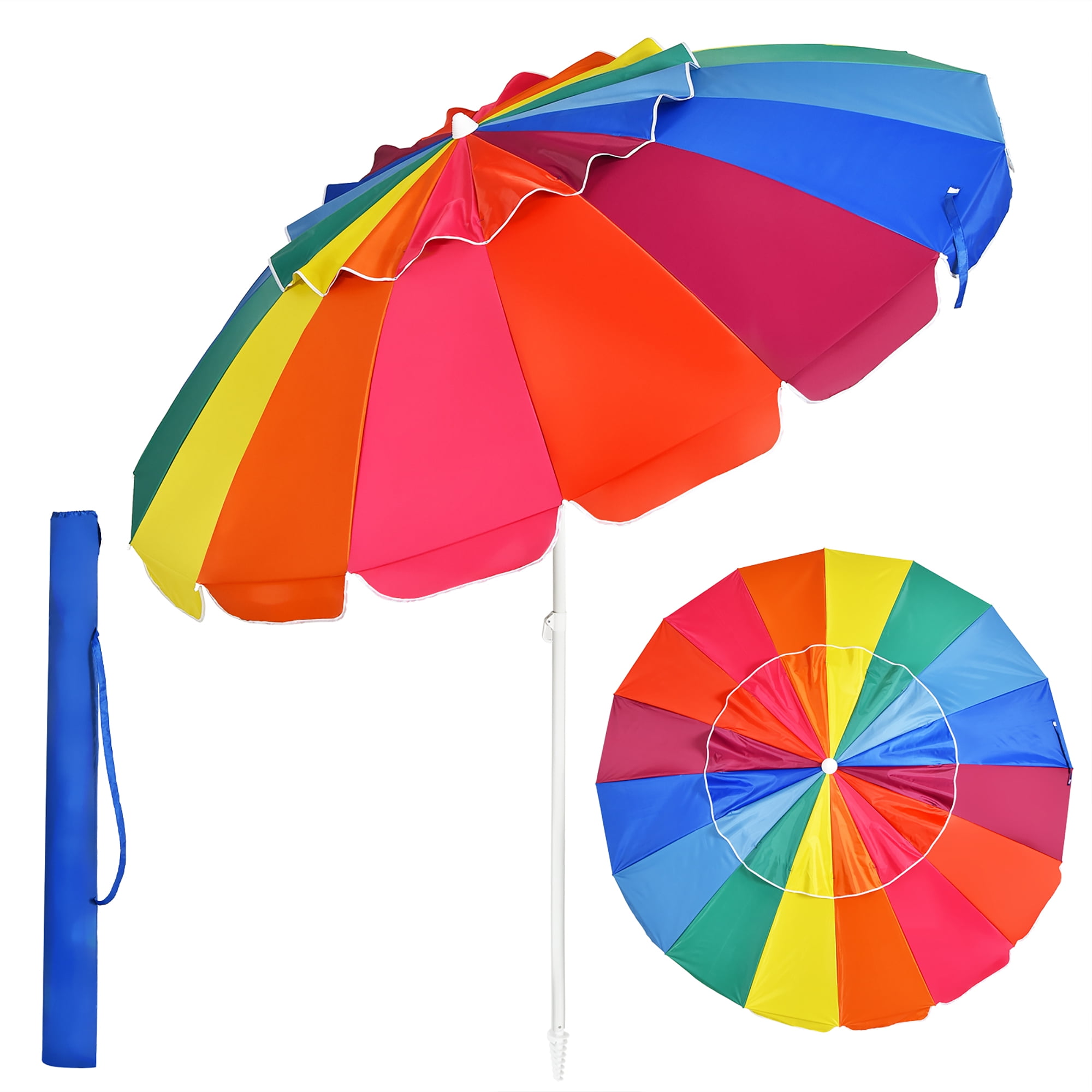 8ft Rainbow Beach Umbrella 