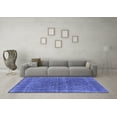 thumbnail image 3 of Ahgly Company Indoor Square Oriental Blue Industrial Area Rugs, 5' Square, 3 of 4