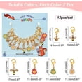 thumbnail image 5 of 12 Sets Bees Daisy Stitch Markers, Enamel Alloy Crochet Stitch Marker Charms Removable Lobster Clasp Locking Stitch Marker for Knitting Weaving Sewing Accessories Quilting Handmade Jewelry, 5 of 6