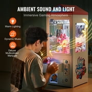 KFFKFF Mini Claw Crane Machine, Claw Range 0-3 & Lift 0-5, Arcade-Style Prize Catcher, Exciting Light & Sound Effects