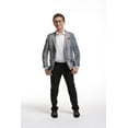 thumbnail image 1 of Elie Balleh Navy Wool Plaid Boy's Blazers Sports Coat Jacket, 1 of 1