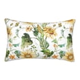 thumbnail image 3 of Salouo Watercolor Bright Sunflowers Print Print Pillow Case Cover,Wrinkle-Free Bed Pillow Cover Pack of 1 Home Decor Fade-Resistant and Stain-Resistant ,Pillows Not Included -14"x20", 3 of 8