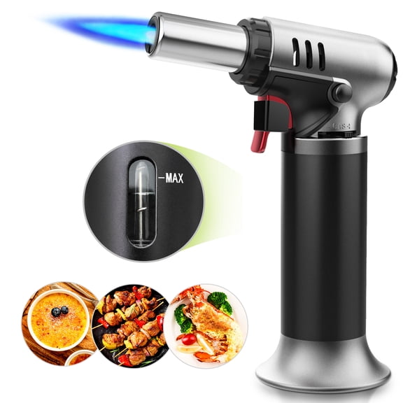 Vtin Refillable Culinary Torch Adjustable Flame Black Butane Torch