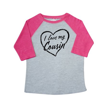 

Inktastic I Love My Cousin in Black Chalk Heart Gift Toddler Boy or Toddler Girl T-Shirt