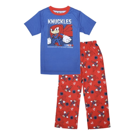 DC x Sega Super Knuckles Youth Boy 2-Piece Pajama Set -Xl