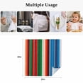thumbnail image 4 of Mexican Serape Cloth Napkins, Colorful Stripes Vertical Lines Abstract Washable and Reusable Dinner Napkins Set of 6, Table Napkin for Kitchen Party Birthday Wedding Hotel Housewarming 20"x20", 4 of 8