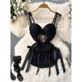 thumbnail image 1 of Women's Hollow Combination Bodysuit Slim Fit Erotic Mesh Lace Jumpsuit Bodysuit Sexy Fashion Pajamas, 1 of 4