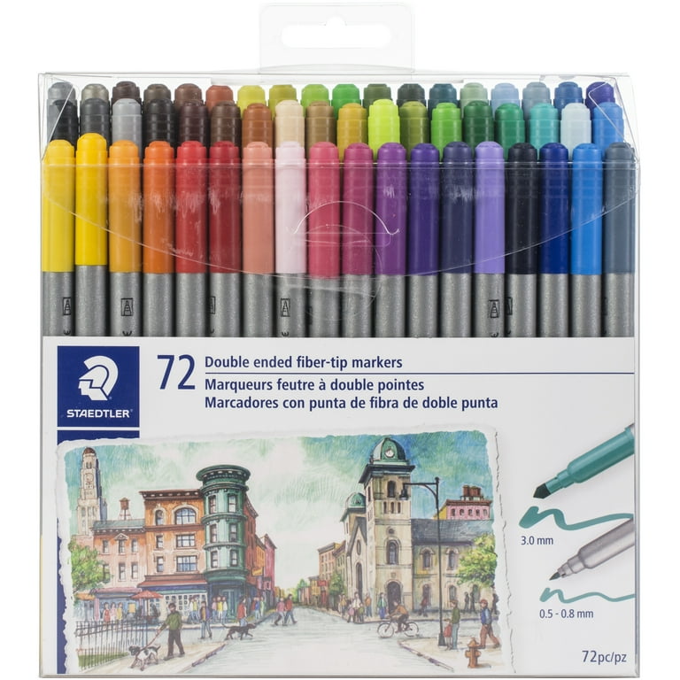 Double Ended Fiber-Tip Markers 72/Pkg- - Walmart.com