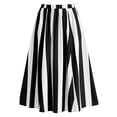 thumbnail image 4 of Maxi Skirts for Women Casual Comfort A line Summer Skirts Flowy Skirt Elegant Striped Midi Skirt Fashion for Daily Wear, 4 of 5