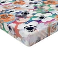 thumbnail image 4 of Ambesonne Dreamy Floral Fitted Sheet, Aquarelle Anemones, Twin Size, Burnt Sienna Off White, 4 of 5