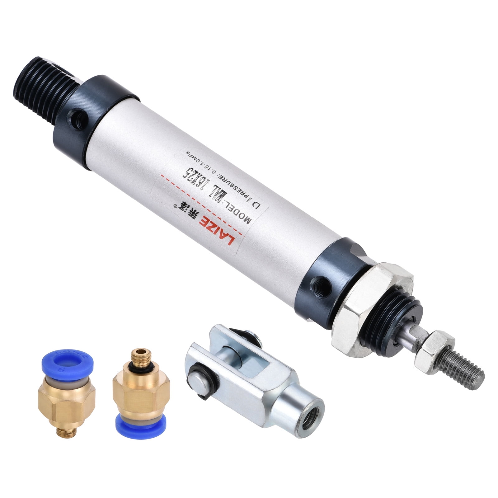 Uxcell 16mm Bore 25mm Stroke Pneumatic Air Cylinder with Y Connector