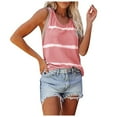 thumbnail image 2 of LSLJS Débardeurs à Col Rond pour Femmes Mode Été Ample Imprimé T-Shirt à Manches Courtes Blouse Décontractée, 2 of 5