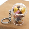 thumbnail image 2 of Snacks Popcorn Candy Cup Keychain Student Couple Bag Decor Pendant heqiyong toy, 2 of 2
