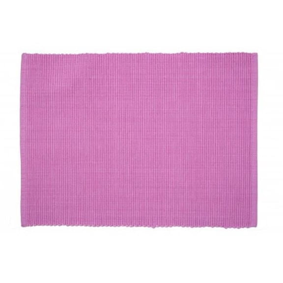 AG-01302S-4 19 in. Ribbed Placemats, Dusty Rose - Set of 4