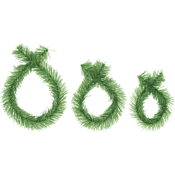 Haute Decor Decorative 40 Pack of 3 Assorted Garland Ties in Noble Pine