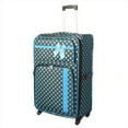 thumbnail image 1 of 86LW06-25-BR-NV 25 in. Polka Dot Delight Expandable Lightweight Spinner Upright Luggage, Brown & Turquoise, 1 of 1