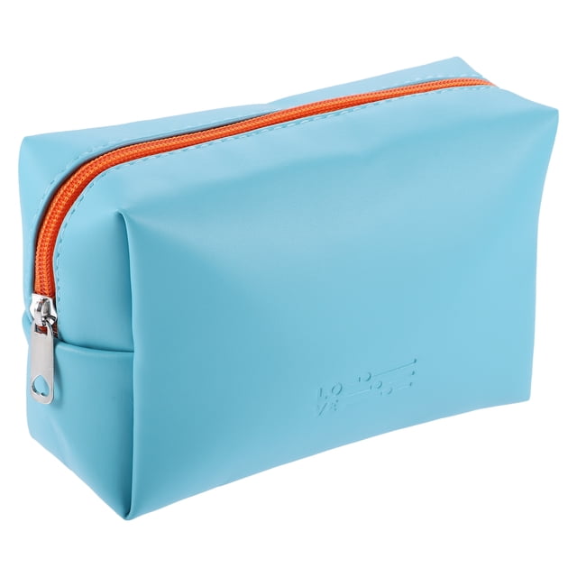 Portátil Maquillaje Bolsa, Cosméticos Bolsa Impermeable Organizador Estuche, Azul