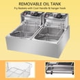 thumbnail image 4 of GOOD OFFER! Zokop Electric Countertop Deep Fryer with Dual Baskets Stainless Steel Double Tank Electric Fryer for Home and Commercial Use,12.7QT/12L/Max 5000W,Dual Tank, 4 of 9