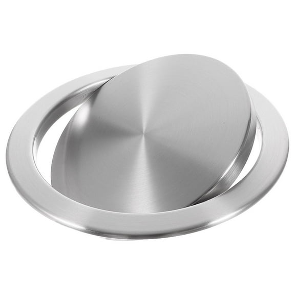 HOMEMAXS Stainless Steel Flapping Trash Can Lid for Home Use Silver Suitable for Kitchen Countertop 12.5 inches