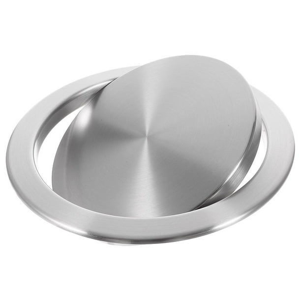 Cubo de basura, tapa basculante para basura, para baño de mesa, tapa empotrada para basura de mesa
