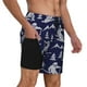 thumbnail image 2 of Balery Abstract Skiing Bañador para hombre, shorts de playa de secado rápido con entrepierna y forro de compresión-Small, 2 of 6