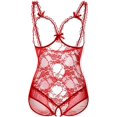 thumbnail image 3 of Zhuge Conjunto de Lencería Erótica para Mujer, Ropa Sexy para Sexo en Tallas Grandes, Estilo Encaje con Diseño Elegante y Atractivo，3XL，Rojo, 3 of 5