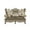 Fabric & Champagne, variant on ACME Ranita Loveseat w/6 Pillows, Fabric & Champagne