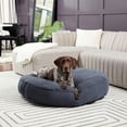 thumbnail image 4 of Happy Hounds Scout Sherpa Round Pillow Dog Bed, Blue Steel, Large (42 x 42 in.), 4 of 6