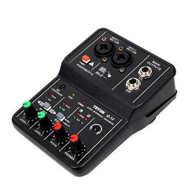 OWSOO Audio Interface Professional Recording Sound Card 16bit/48kHz USB Audio Interface Sound Card 2-In & 2-Out with 48V Phantom Power USB-B Cable Studio Recording Equipment for Recording Orches