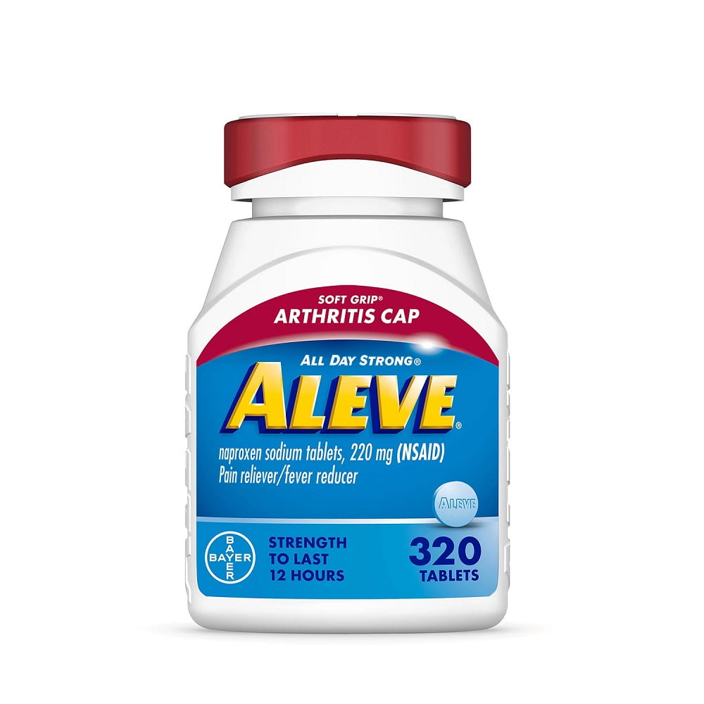 Aleve Naproxen Sodium Tablets Soft Grip Arthritis Cap 320 ct.