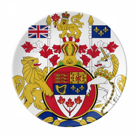 

Canada National Emblem Country Plate Decorative Porcelain Salver Tableware Dinner Dish