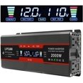 DC 12V TO 220V 2000W Peak Power Car Inverter LCD Display Power Inverter