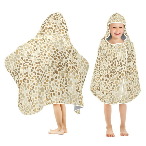 joogoo Leopard-h1 Kids Hooded Beach Towel Baby Bath Towel 23.5"x50"